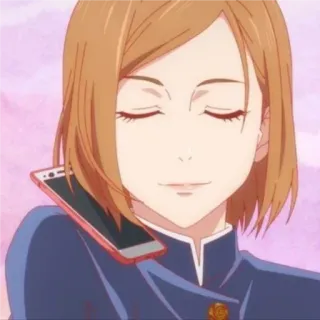 🎭 Nobara Kugisaki Jujutsu Kaisen Anime, Personagem, Feminino, Telefone, Jujutsu Kaisen telegram sticker