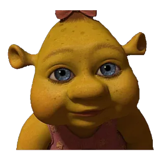 👶 Farkle Shrek ogro, bebê, fofo, animado, filme, farkle whatsapp sticker