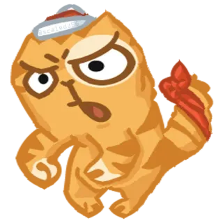 😡 cartoon cat, angry, orange, sticker, animated, funny, character telegram sticker