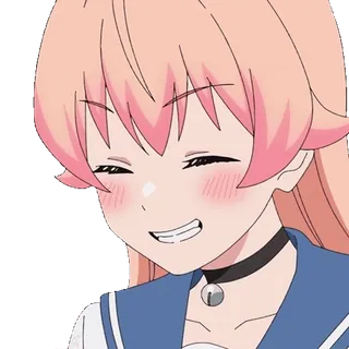 😁 Anime, Desenho animado, Menina, Feliz, Sorrindo telegram sticker
