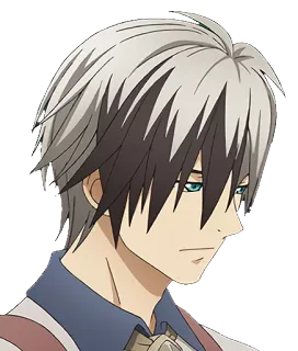 😞 Anime, Personaggio, Manga, Ritratto, Capelli Bianchi, Maschio, Cartone Animato whatsapp sticker