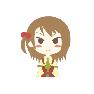 😡 Anime, Cartone animato, Carino, Manga, Chibi, Ragazza, Arrabbiato whatsapp sticker