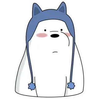 😳 Ice Bear We Bare Bears dibujos animados, oso, animal, oso polar, We Bare Bears telegram sticker