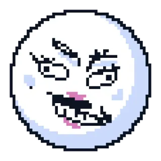 🥴 pixel art, emoji, expression, face, cartoon, digital art telegram sticker