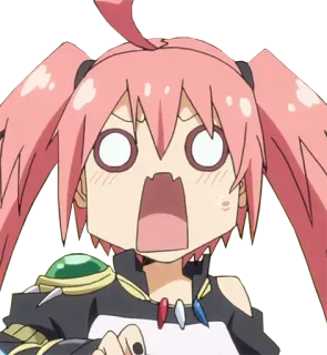 😳 Milim Nava That Time I Got Reincarnated as a Slime Anime, Manga, Milim, Moi, quand je me réincarne en Slime, Drôle, Expression, Mignon telegram sticker