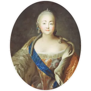 😊 Catherine the Great 왕족, 초상화, 그림, 역사적 인물, 여제 telegram sticker