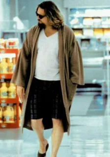 😎 The Dude The Big Lebowski El Gran Lebowski, The Dude, Hermanos Coen, Personaje de película, Bata, Gafas de sol, Jeffrey Lebowski, Comedia telegram sticker