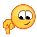 ☺ thumbs down, emoji, dislike, downvote whatsapp sticker