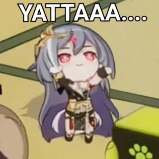 🙌 YATTAAAA.... อนิเมะ, ผู้หญิง, น่ารัก, จิบิ whatsapp sticker