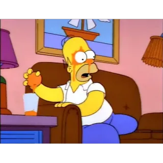😳 Homer Simpson The Simpsons Homer Simpson, The Simpsons, Cartoon, Animated, Sofa telegram sticker
