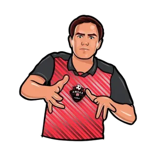 🕺 AMKA4 человек, спорт, футбол, команда, логотип telegram sticker