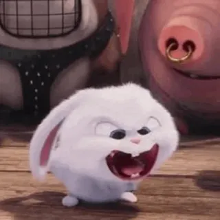 🐰 Snowball The Secret Life of Pets Hase, Kaninchen, Cartoon, Tier, Süß, Snowball telegram sticker