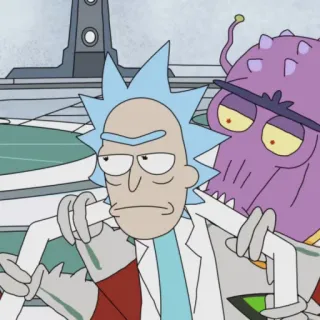 🛸 Rick Sanchez Rick and Morty rick and morty, zeichentrick, wissenschaftler, fernsehsendung telegram sticker