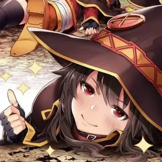 👍 Megumin Konosuba anime, manga, magic, explosion, wizard telegram sticker