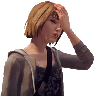 😓 Max Caulfield Life is Strange video game, karakter, kesal, bingung, life is strange whatsapp sticker