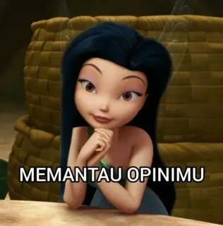 🧚‍♀ MEMANTAU OPINIMU fada, desenho animado, disney, atitude, sarcasmo whatsapp sticker