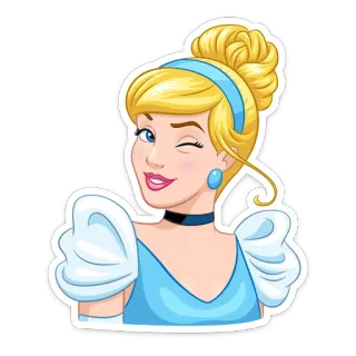 😉 Cinderella Cenicienta, Disney, princesa, dibujos animados, animación, cuento de hadas whatsapp sticker