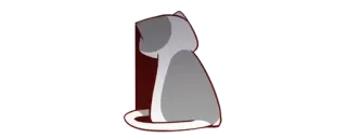 😔 gato, animal, desenho animado, animal de estimação telegram sticker
