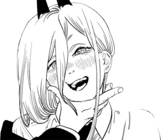 🤔 Power Chainsaw Man anime, manga, demon, power, chainsaw man, cute telegram sticker