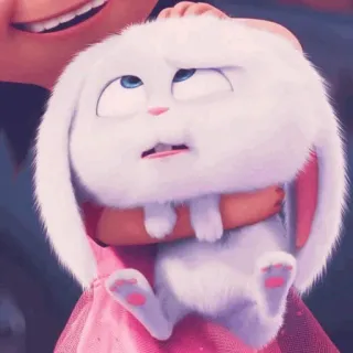 ☁️ Snowball The Secret Life of Pets lapin, animal, mignon, animal de compagnie, animé, film whatsapp sticker