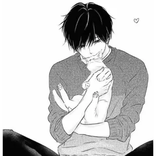 🥰 Manga, Anime, Gato, Amor, Lindo, Chico telegram sticker