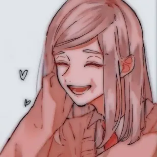 💉 อนิเมะ, น่ารัก, ผู้หญิง, ยิ้ม, มีความสุข, การ์ตูน telegram sticker