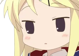😐 Anime, Manga, Cartone animato, Personaggio, Ragazza, Carina, Bionda telegram sticker