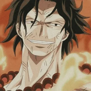 🔥 Ace One Piece Anime, Fuoco, Personaggio, One Piece, Ace telegram sticker