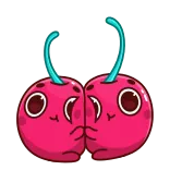 🤗 ceri, buah, imut, kartun, kawaii telegram sticker