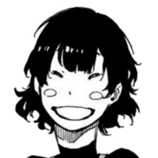 😁 anime, manga, smile, happy, girl whatsapp sticker