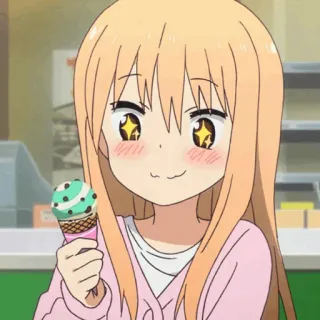 🍧 anime, girl, ice cream, cute telegram sticker