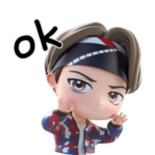 👌 ok ตัวละคร, การ์ตูน, น่ารัก, โอเค, อนุมัติ telegram sticker