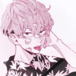 🖤 Animé, Personnage, Art, Art numérique, Illustration, Dessin animé telegram sticker
