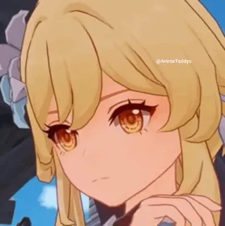 💛 Lumine Genshin Impact Anime, Chica, Videojuego, Genshin Impact, Lumine, Personaje telegram sticker