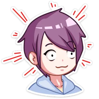 😳 การ์ตูน, อนิเมะ, จิบิ, อิโมติคอน, สติกเกอร์, น่ารัก whatsapp sticker