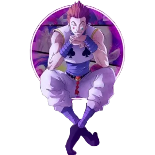 🦔 Hisoka Hunter x Hunter Hisoka, Hunter x Hunter, Anime, Manga, Personaje, Payaso whatsapp sticker