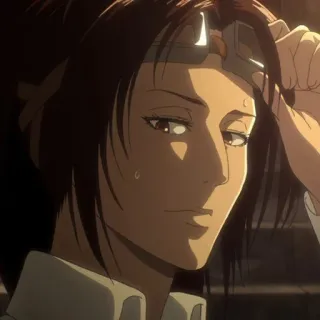 🌻 Hanji Zoe Attack on Titan Anime, Personnage, Lunettes, Hanji Zoe whatsapp sticker