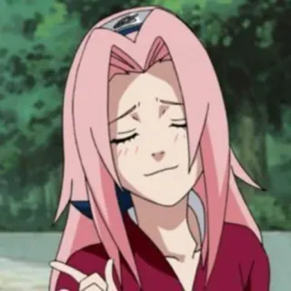 🍥 Sakura Naruto Аниме, Девушка, Розовые волосы, Ниндзя, Сакура, Мультфильм telegram sticker