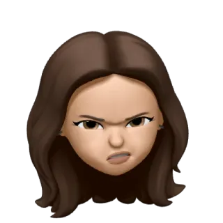 😒 Emoji, Avatar, Mulher, Brava, Memoji telegram sticker
