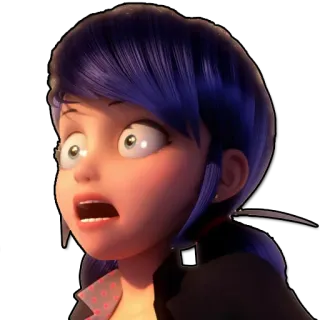 😳 Marinette Miraculous Ladybug Miraculous Ladybug, Marinette, Desenho animado, Anime, Garota, chocada telegram sticker