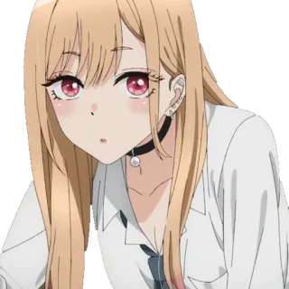 😶 Marin Kitagawa My Dress-Up Darling Anime, Gadis, Kawaii, Imut, Pirang, Marin Kitagawa, My Dress-Up Darling telegram sticker