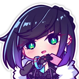 🎰 Yelan Genshin Impact Аниме, Видеоигра, Genshin Impact, Е Лань, Персонаж, Милый telegram sticker
