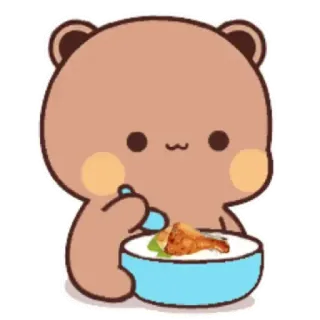 Eating Bear telegram stickers
