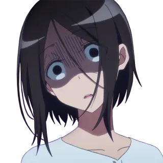 😨 аниме, в шоке, девушка, испуганная, напуганная, персонаж telegram sticker