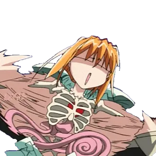 😯 Anime, Bộ xương, Kinh dị, Manga, Đáng sợ telegram sticker