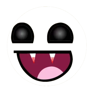 😮 Meme, Cara, Emoji, Geométrico, Oscuro telegram sticker