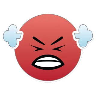 😤 enfadado, emoji, rabia, loco, expresión, frustración telegram sticker