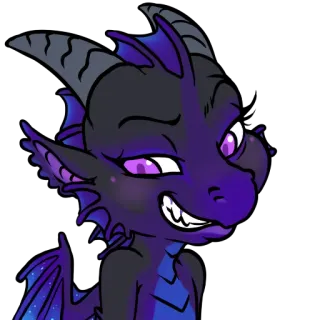 😘 dragon, cartoon, fantasy, animal, creature whatsapp sticker