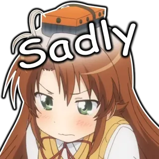 😥 sadly Anime, Sedih, Ekspresi, Gadis, Karakter, Kartun telegram sticker