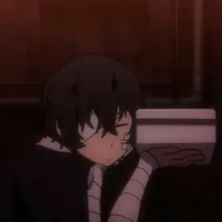 🗝 Dazai Osamu Bungou Stray Dogs アニメ, キャラクター, 包帯, 黒髪, 太宰, 文豪ストレイドッグス telegram sticker